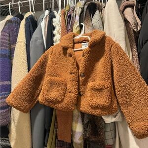 Brown teddy fleece jacket